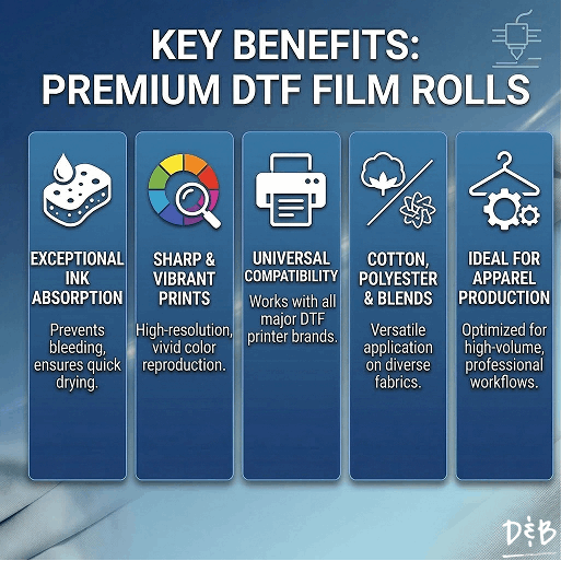 DTF Film Rolls (Hot/Cold Peel)