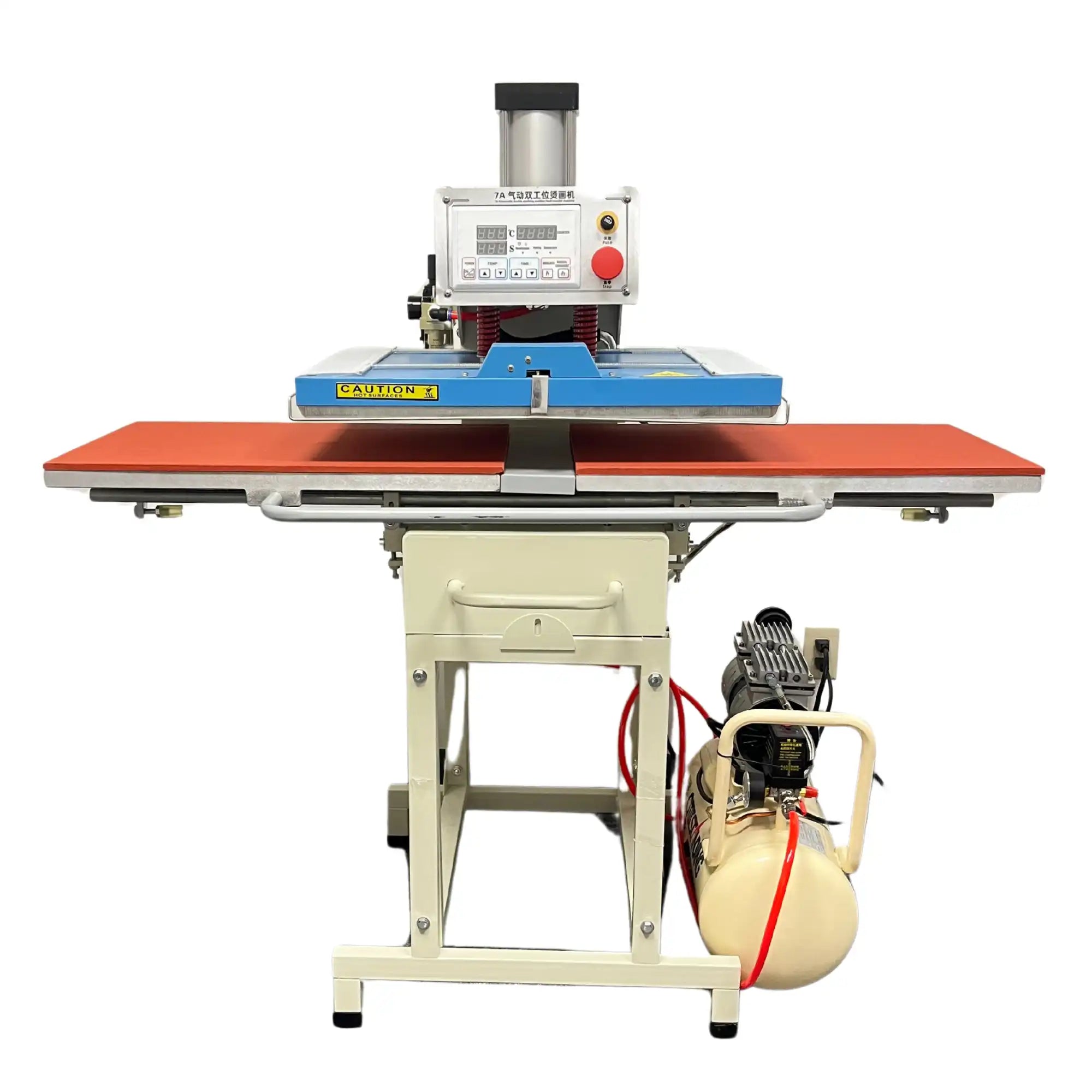 DTF Heat Press: Dual Head Compressor Machine Included (16x24 inches)